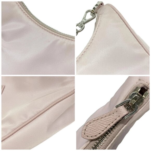 Auth PRADA Re-Edition 2005 Re-Nylon Bag Light Pink Nylon Saffiano Leather - Picture 12 of 14